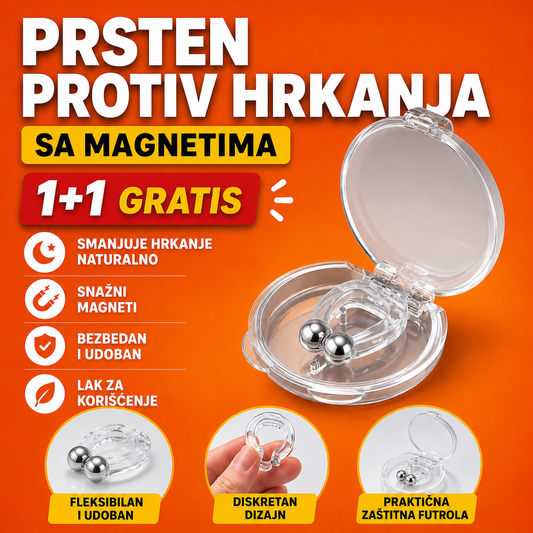 Prsten protiv hrkanja sa magnetima 1+1 GRATIS
