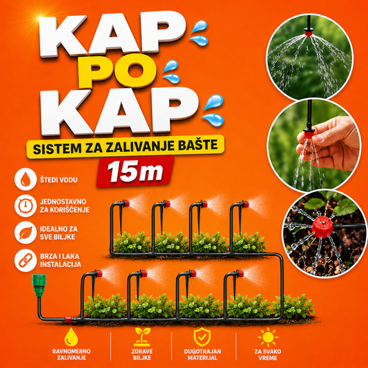 KapPoKap 15m – Sistem za zalivanje bašte